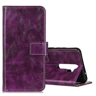 For OPPO A9 (2020) Retro Crazy Horse Texture Horizontal Flip Leather Case with Holder & Card Slots & Photo Frame & Wallet(Purple)
