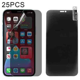 For iPhone 12 Pro Max 25pcs 0.1mm 2.5D Full Cover Anti-spy Screen Protector Explosion-proof Hydrogel Film