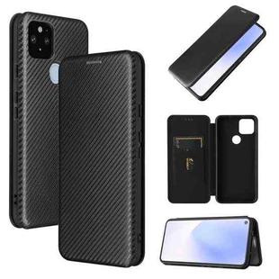 For Google Pixel 5a 5G Carbon Fiber Texture Horizontal Flip TPU + PC + PU Leather Case with Card Slot(Black)