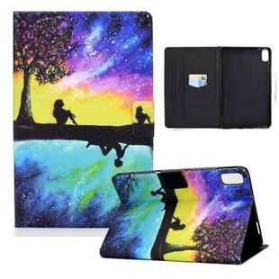 For Honor V6 Mate Pad 10.4 Colored Drawing Horizontal Flip Leather Case with Holder & Card Slots & Sleep / Wake-up Function(Starry Sky Reflection)