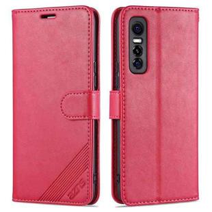 For vivo s7e AZNS Sheepskin Texture Horizontal Flip Leather Case with Holder & Card Slots & Wallet(Red)
