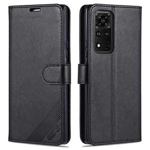 For Honor V40 5G AZNS Sheepskin Texture Horizontal Flip Leather Case with Holder & Card Slots & Wallet(Black)