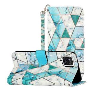 For Samsung Galaxy A12 3D Pattern Horizontal Flip Leather Case with Holder & Card Slots & Wallet(Marble Stitching)
