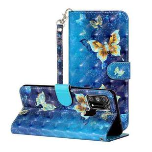 For Samsung Galaxy M31 3D Pattern Horizontal Flip Leather Case with Holder & Card Slots & Wallet(Rankine Butterfly)