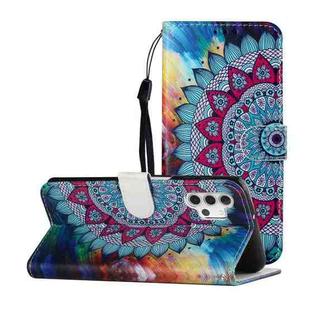 For Samsung Galaxy A32 5G Oil Embossed Coloured Drawing Pattern Horizontal Flip PU Leather Case with Holder & Card Slots & Wallet(Half Sunflower)