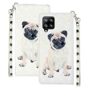 For Samsung Galaxy A42 5G 3D Pattern Horizontal Flip PU Leather Case with Holder & Card Slots & Wallet(Pug)