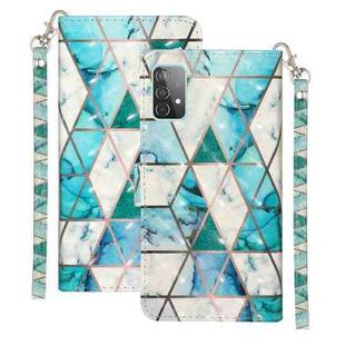 For Samsung Galaxy A52 5G / 4G 3D Pattern Horizontal Flip PU Leather Case with Holder & Card Slots & Wallet(Marble Stitching)