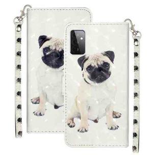 For Samsung Galaxy A72 5G / 4G 3D Pattern Horizontal Flip PU Leather Case with Holder & Card Slots & Wallet(Pug)