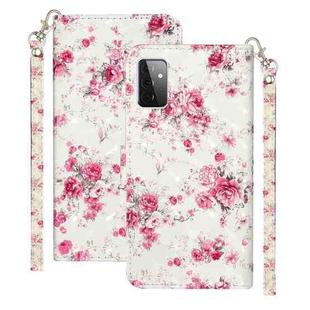 For Samsung Galaxy A72 5G / 4G 3D Pattern Horizontal Flip PU Leather Case with Holder & Card Slots & Wallet(Rose Flower)