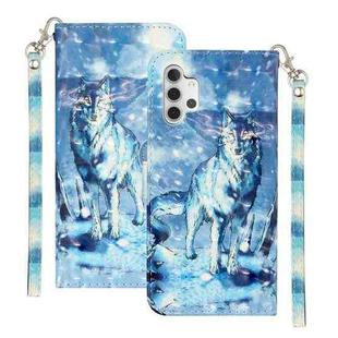 For Samsung Galaxy A32 5G 3D Pattern Horizontal Flip PU Leather Case with Holder & Card Slots & Wallet(Snow Mountain Wolf)