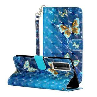 For Huawei P smart 2021 3D Painting Pattern Horizontal Flip Leather Case With Holder & Card Slots & Wallet(Butterfly)