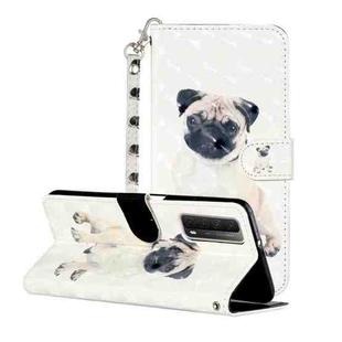 For Huawei P smart 2021 3D Painting Pattern Horizontal Flip Leather Case With Holder & Card Slots & Wallet(Pug)