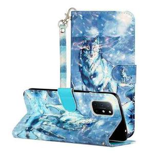 For OnePlus 8T 3D Painting Pattern Horizontal Flip Leather Case With Holder & Card Slots & Wallet(Wolf)