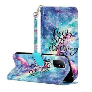 For OnePlus 8T 3D Painting Pattern Horizontal Flip Leather Case With Holder & Card Slots & Wallet(Starry sky)