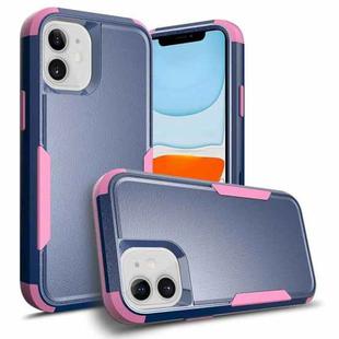 For iPhone 11 TPU + PC Shockproof Protective Case (Royal Blue + Pink)