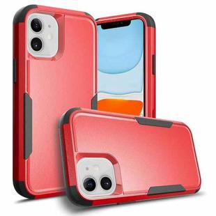 For iPhone 11 TPU + PC Shockproof Protective Case (Red + Black)