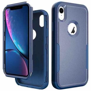 For iPhone XR TPU + PC Shockproof Protective Case(Royal Blue)