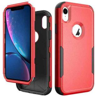 For iPhone XR TPU + PC Shockproof Protective Case(Red + Black)