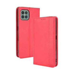 For Cubot C30 Magnetic Buckle Retro Texture Horizontal Flip Leather Case with Holder & Card Slots & Photo Frame(Red)
