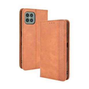 For Cubot C30 Magnetic Buckle Retro Texture Horizontal Flip Leather Case with Holder & Card Slots & Photo Frame(Brown)