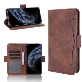 For Cubot C30 Skin Feel Calf Texture Horizontal Flip Leather Case with Holder & Card Slots & Photo Frame(Brown)