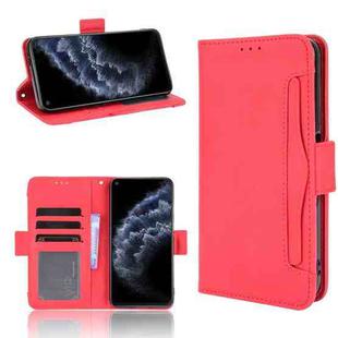 For Cubot C30 Skin Feel Calf Texture Horizontal Flip Leather Case with Holder & Card Slots & Photo Frame(Red)