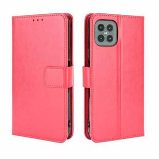 For Cubot C30 Retro Crazy Horse Texture Horizontal Flip Leather Case with Holder & Card Slots & Lanyard(Red)