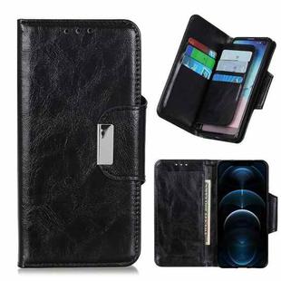 For iPhone 12 Pro Max Crazy Horse Texture Horizontal Flip Leather Case with Holder & 6-Card Slots & Wallet(Black)