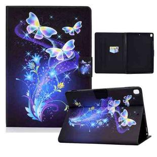 Electric Pressed TPU Colored Drawing Horizontal Flip Leather Case with Holder & Pen Slot For iPad 10.2 (2019) / (2020) & iPad Air (2019) (Butterflies Flower)