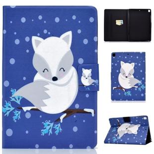 For iPad 10.2 2021 / 2020 / 2019 Colored Drawing Horizontal Flip Leather Case with Holder & Card Slots & Sleep / Wake-up Function(Arctic Fox)