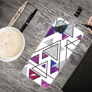 For Samsung Galaxy A42 5G Triangular Marble Pattern TPU Protective Case(SJ-3)