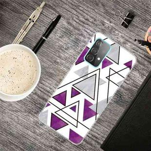 For Samsung Galaxy A52 5G / 4G Triangular Marble Pattern TPU Protective Case(SJ-1)