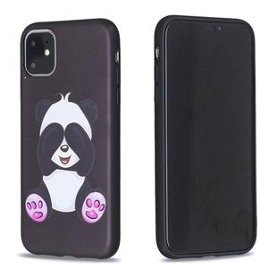 For iPhone 11 Embossed Painted Pattern TPU Case(Panda)