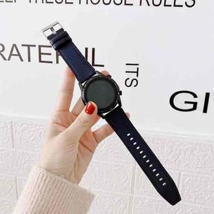 For Huawei Watch GT2 Pro Litchi Texture Leather  Watch Band(Dark Blue)