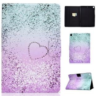 For iPad 10.2 2021 / 2020 / 2019 Colored Drawing Horizontal Flip Leather Case with Holder & Card Slots & Sleep / Wake-up Function(Love Quicksand)