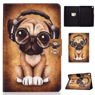 For iPad 10.2 2021 / 2020 / 2019 Colored Drawing Horizontal Flip Leather Case with Holder & Card Slots & Sleep / Wake-up Function(Dog)
