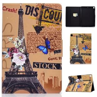 For iPad 10.2 2021 / 2020 / 2019 Colored Drawing Horizontal Flip Leather Case with Holder & Card Slots & Sleep / Wake-up Function(Tower)