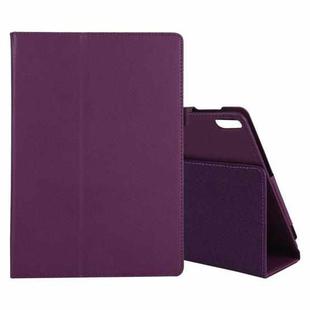 For Lenovo Tab 4 10 Plus (TB-X704) / Tab 4 10 (TB-X304) Litchi Texture Solid Color Horizontal Flip Leather Case with Holder & Pen Slot(Purple)