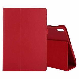 For Lenovo Tab 4 10 Plus (TB-X704) / Tab 4 10 (TB-X304) Litchi Texture Solid Color Horizontal Flip Leather Case with Holder & Pen Slot(Red)