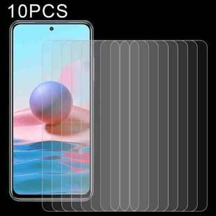 For Xiaomi Redmi Note 10 / Note 11 5G Global / Note 10 Overseas 6.43 inch / Poco M4 Pro 4G 10 PCS 0.26mm 9H 2.5D Tempered Glass Film