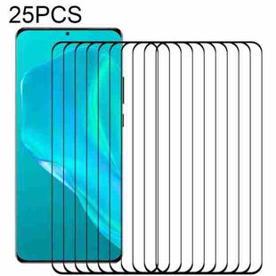 For Huawei P50 Pro 25 PCS 3D Curved Edge Full Screen Tempered Glass Film(Black)