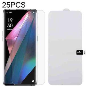 For OPPO Find X3 25 PCS Full Screen Protector Explosion-proof Hydrogel Film