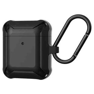 Wireless Earphones Shockproof Bumblebee Armor Silicone Protective Case For AirPods 1 / 2(Black)