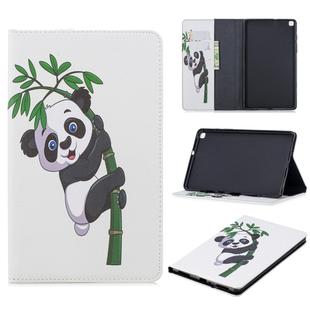 For Galaxy Tab A 8.0 (2019) T290 Colored Drawing Pattern Horizontal Flip Leather Case with Holder & Card Slots & Wallet(Panda and Bamboo)