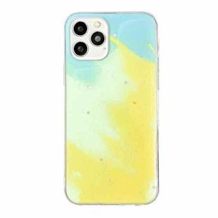 For iPhone 12 mini Watercolor Glitter Pattern Shockproof TPU Protective Case (Autumn Leaves)