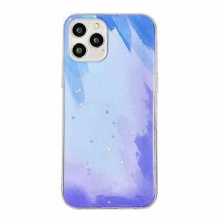 Watercolor Glitter Pattern Shockproof TPU Protective Case For iPhone 12 Pro Max(Winter Snow)