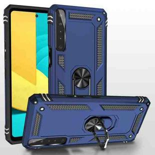 For LG Stylo 7 4G Shockproof TPU + PC Protective Case with 360 Degree Rotating Holder(Blue)