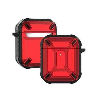 Wireless Earphones Shockproof King Kong Armor Silicone Protective Case For AirPods 1/2(Red)