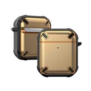 Wireless Earphones Shockproof King Kong Ares TPU Protective Case For AirPods 1/2(Gold)