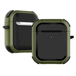 Wireless Earphones Shockproof Thunder Mecha TPU Protective Case For AirPods 1/2(Grass Green)
